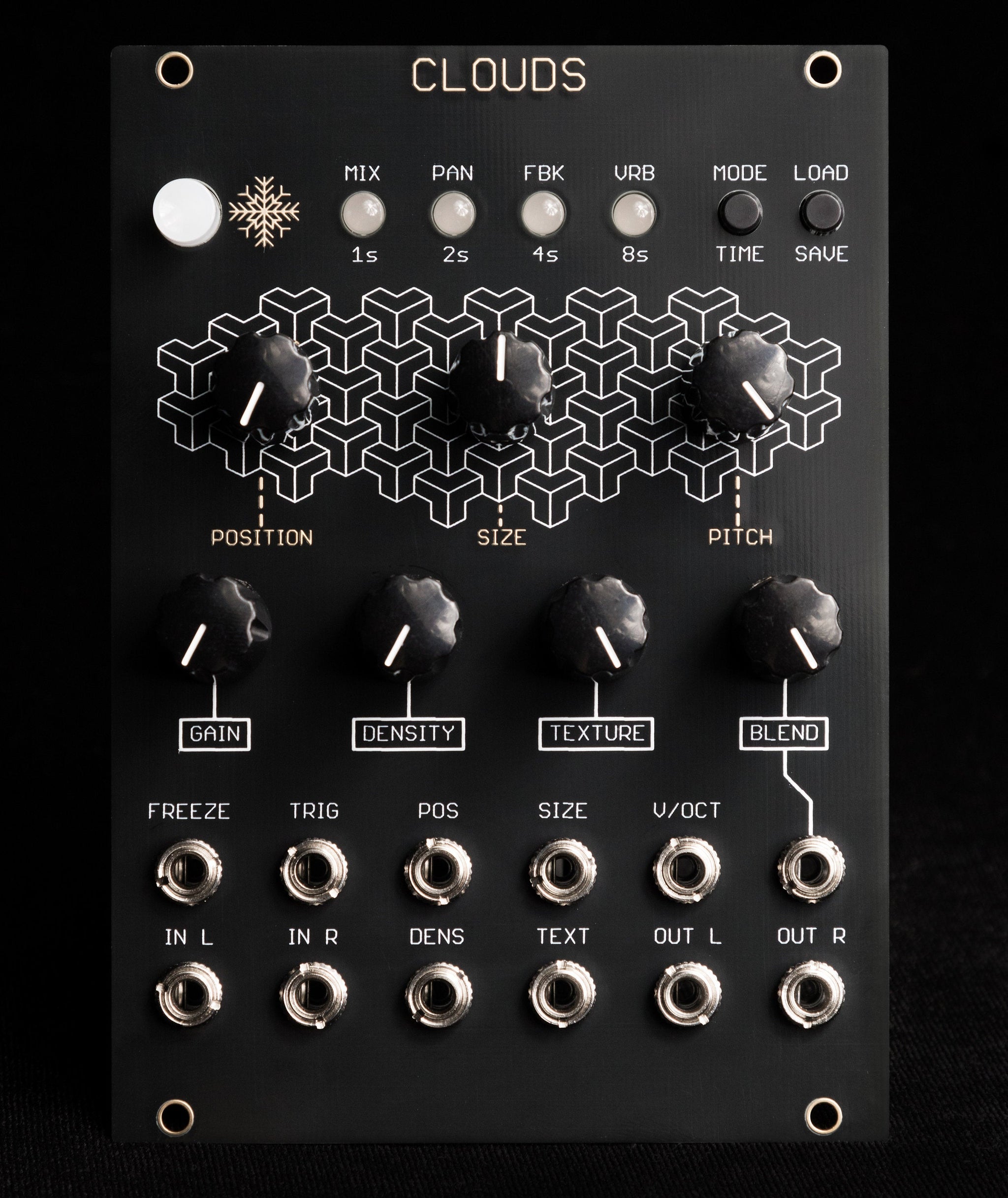 Mutable Instruments Clouds Eurorack Granular Synthesizer Module  (Oscillosaurus Black/Gold) – Momo Modular