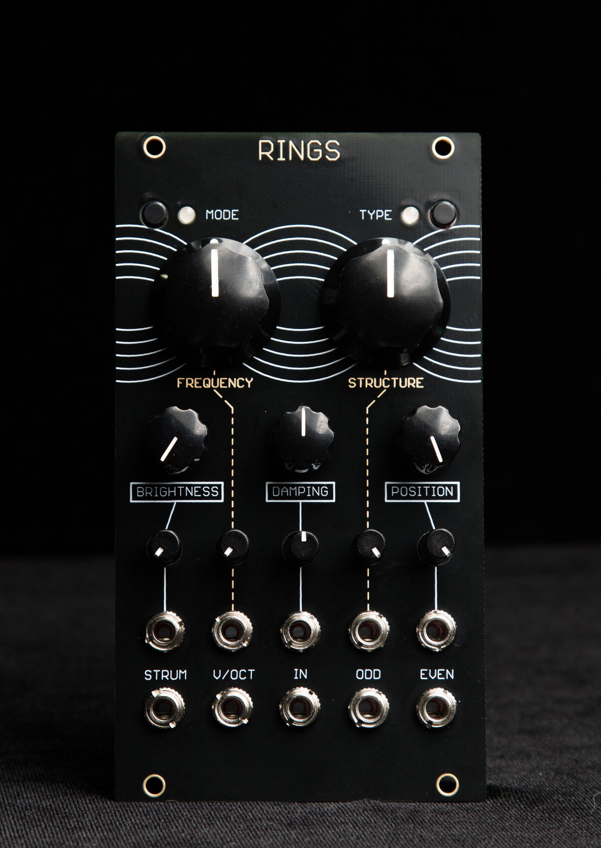 Mutable Instruments Rings Eurorack Synthesizer Resonator Module  (Oscillosaurus Black/Gold) – Momo Modular