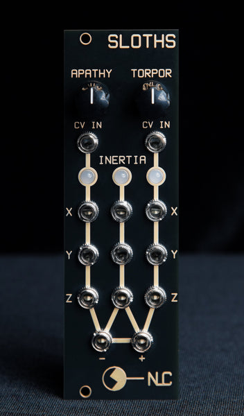 Nonlinearcircuits Triple Sloth ("Sloths") CV Eurorack Module Black/Gold Limited Edition Panel